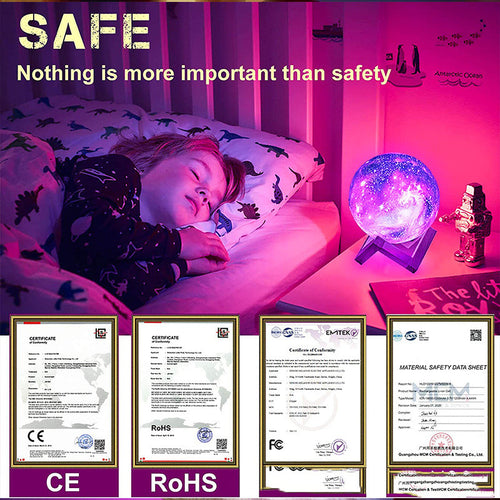 3D Moon Lamp – Magical LED Night Light for Cozy Rooms