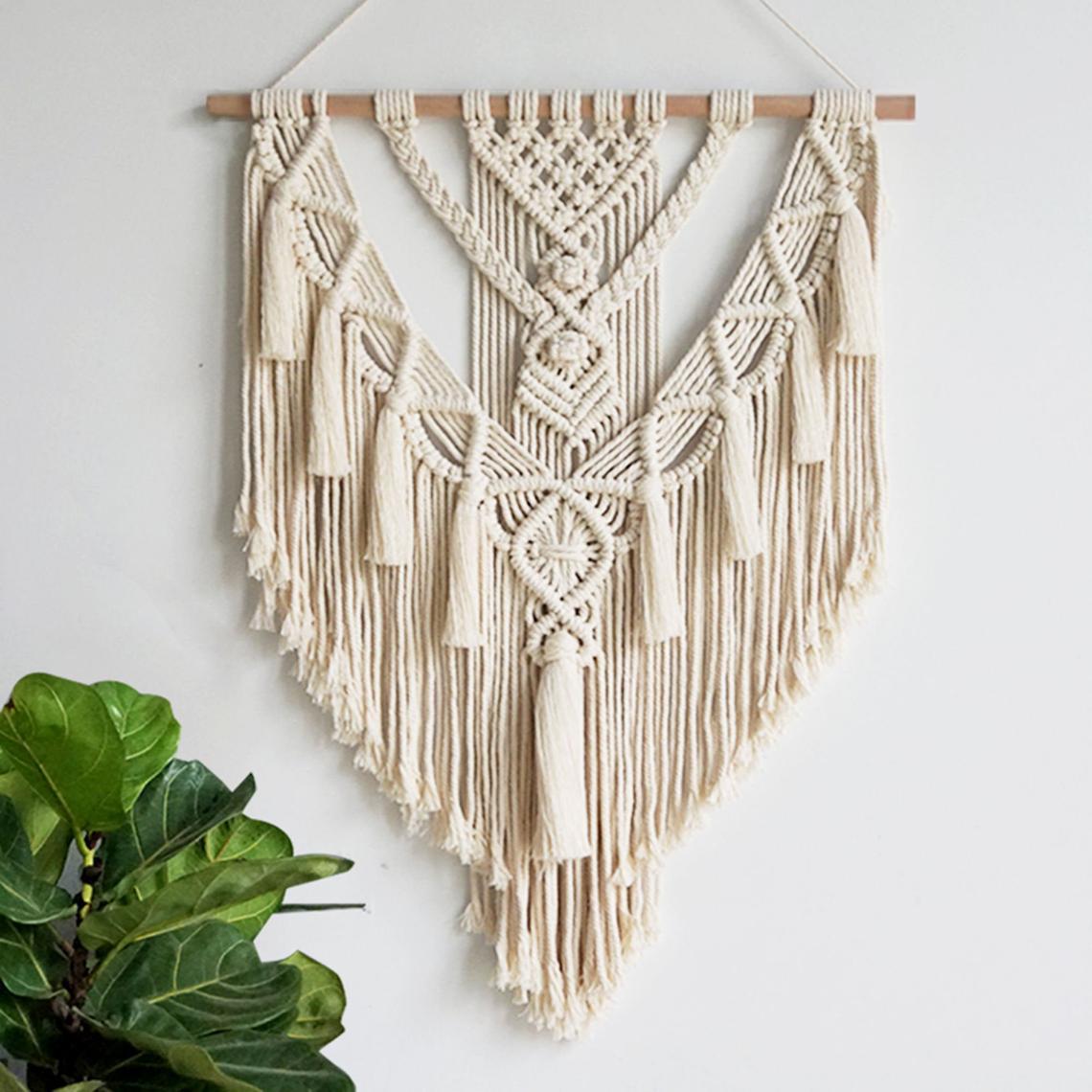 Boho Macrame Wall Hanging – Handmade Woven Room Decor