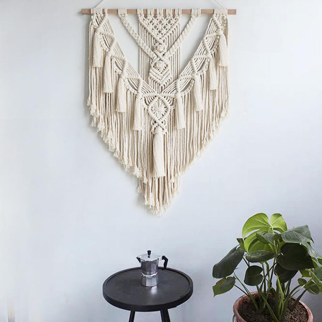 Boho Macrame Wall Hanging – Handmade Woven Room Decor