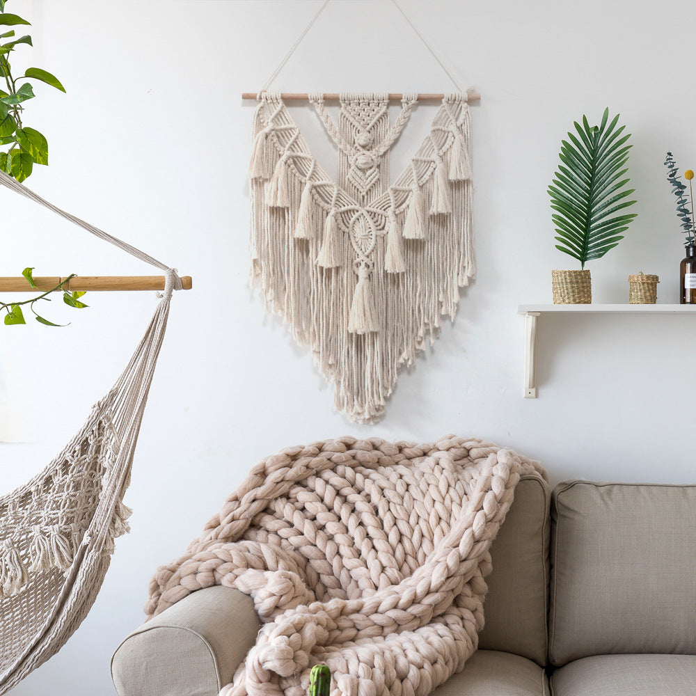Boho Macrame Wall Hanging – Handmade Woven Room Decor