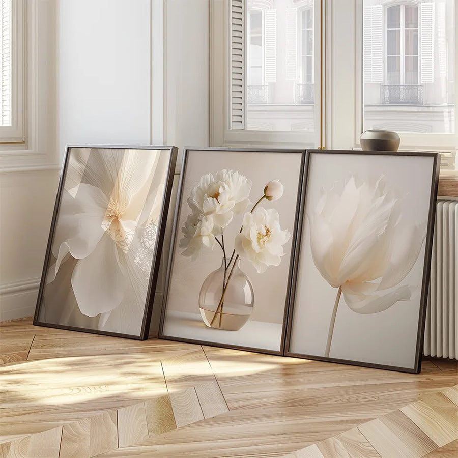 Elegant White Floral Vase Canvas Wall Art 🌸