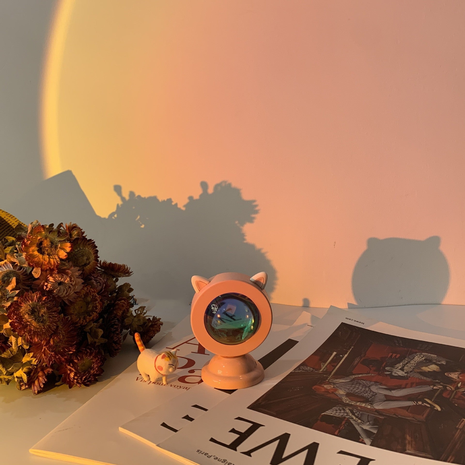 Rainbow Sunset Projection Lamp for Magical Room Decor