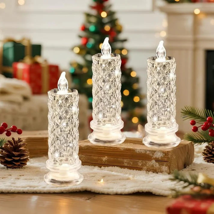 Rose Shadow LED Flameless Candle Light