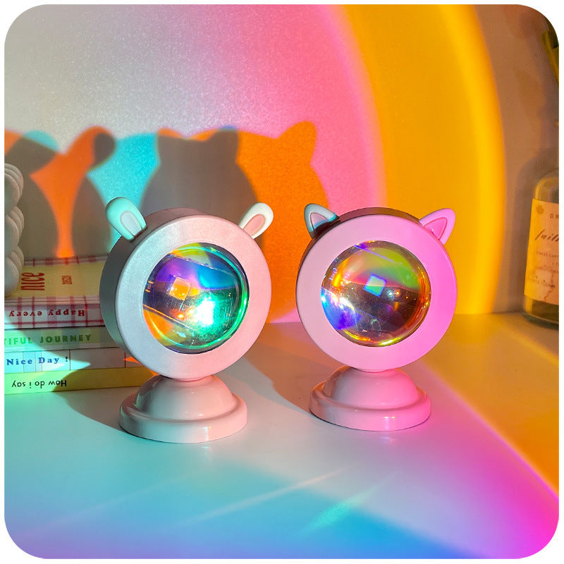Rainbow Sunset Projection Lamp for Magical Room Decor