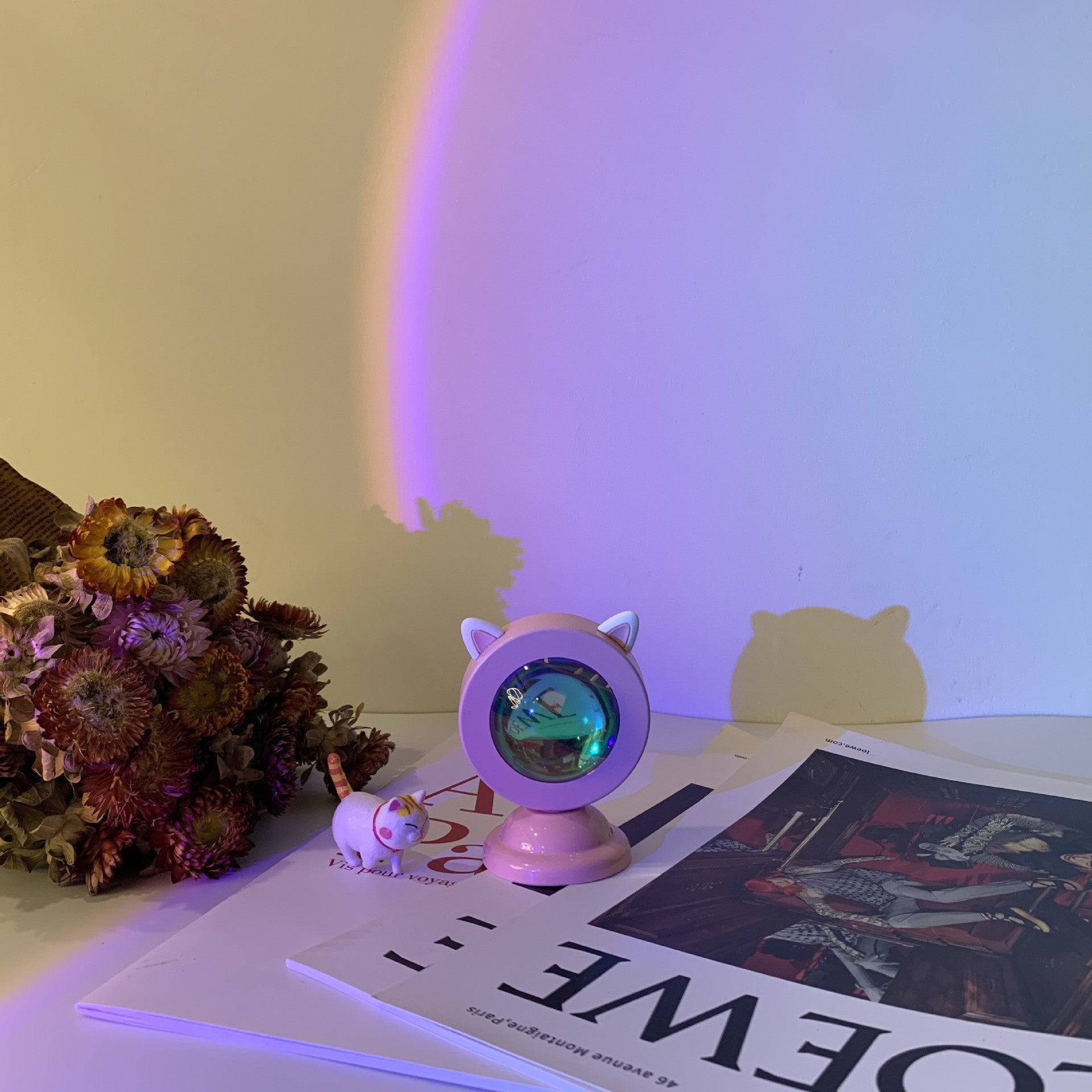 Rainbow Sunset Projection Lamp for Magical Room Decor