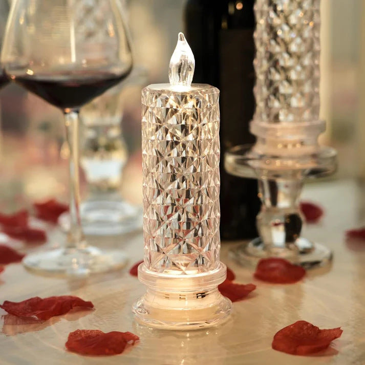 Rose Shadow LED Flameless Candle Light