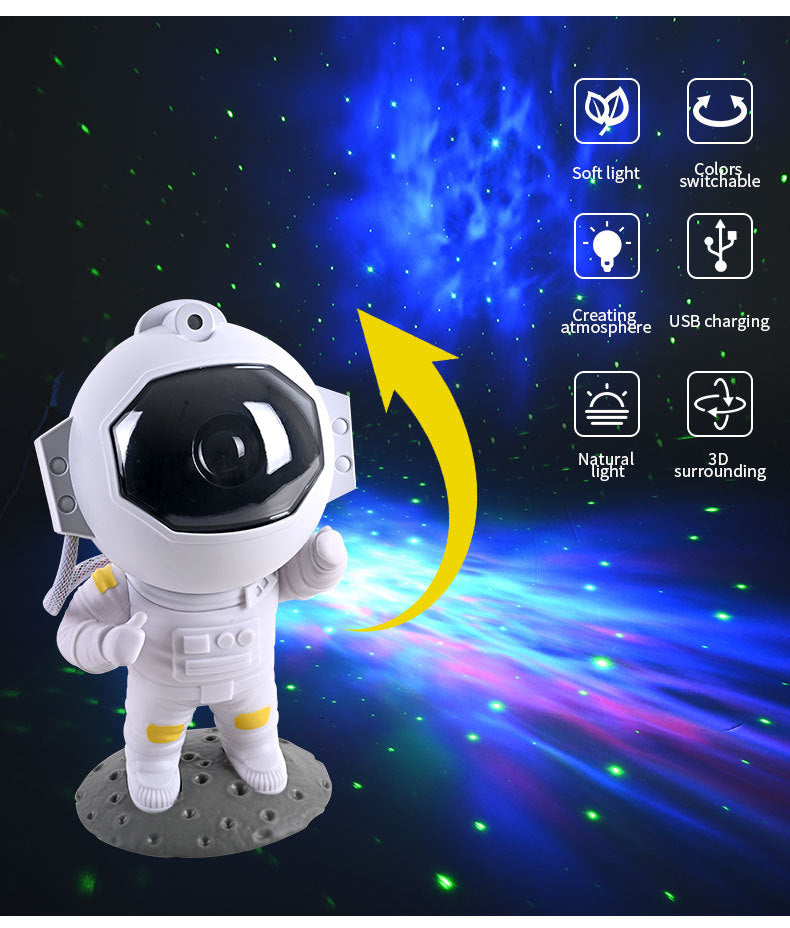 Galaxy Star Projector Astronaut Lamp – Dreamy Starry Sky Night Light