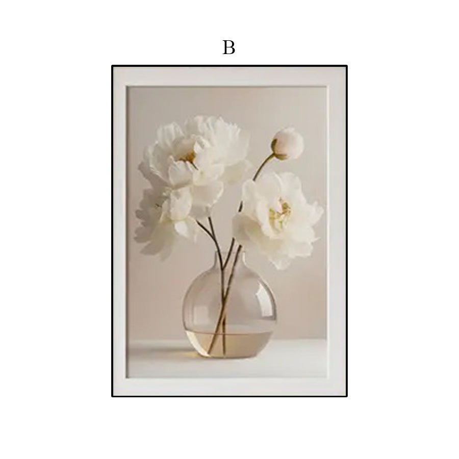 Elegant White Floral Vase Canvas Wall Art 🌸