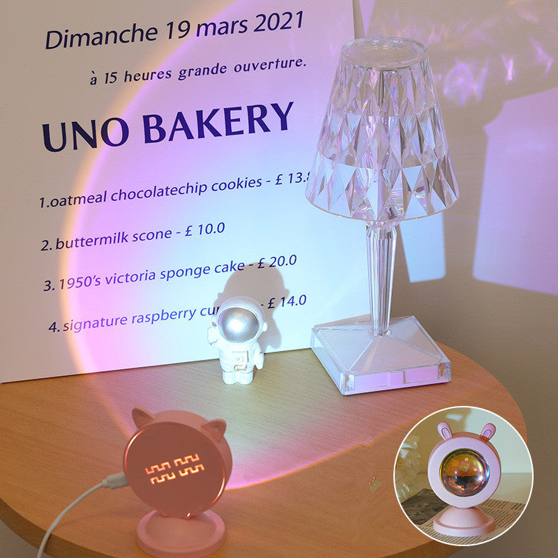 Rainbow Sunset Projection Lamp for Magical Room Decor