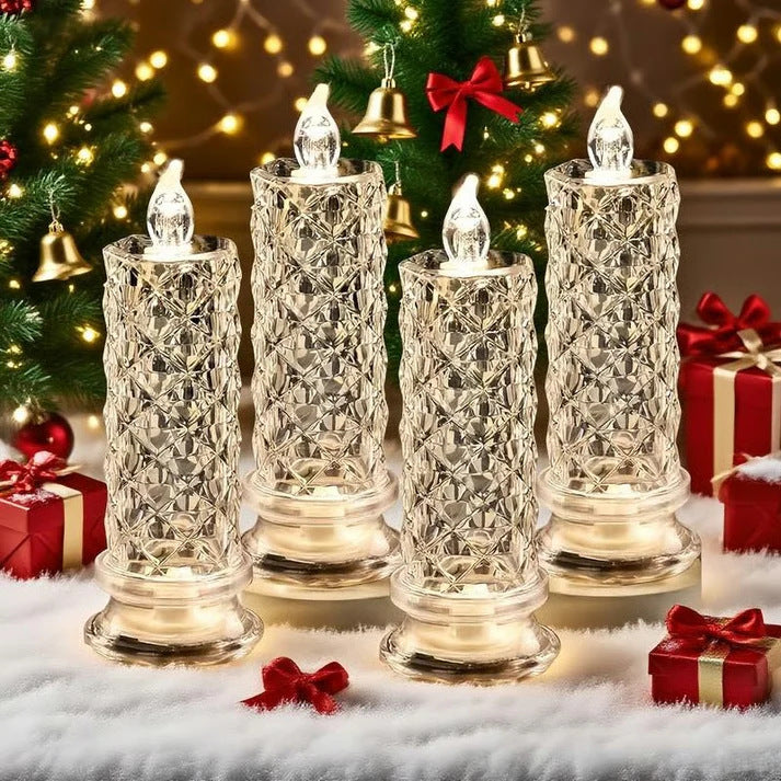 Rose Shadow LED Flameless Candle Light