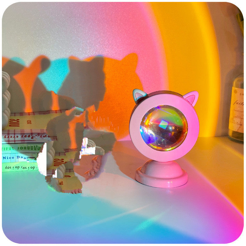 Rainbow Sunset Projection Lamp for Magical Room Decor