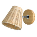 Boho Rattan Wall Lamp for Cozy Bedroom Lighting